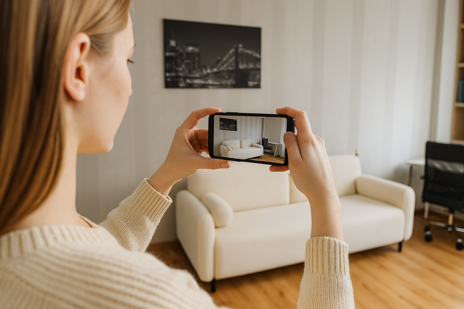 Scanning a room with a smartphone